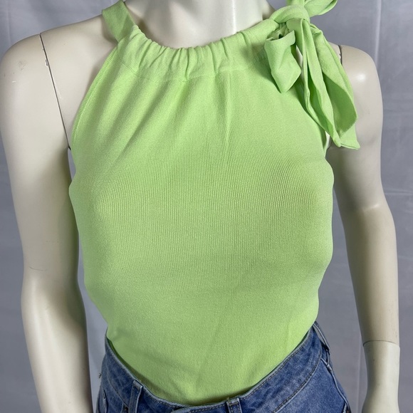 Ann Taylor Loft Lime Green Halter-neck Tank - Picture 3 of 4